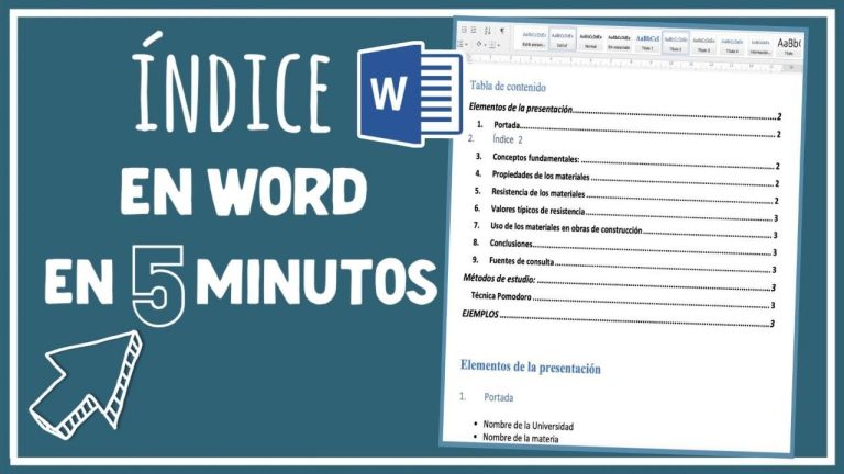 Descubre cómo crear un índice en Word en solo 5 pasos